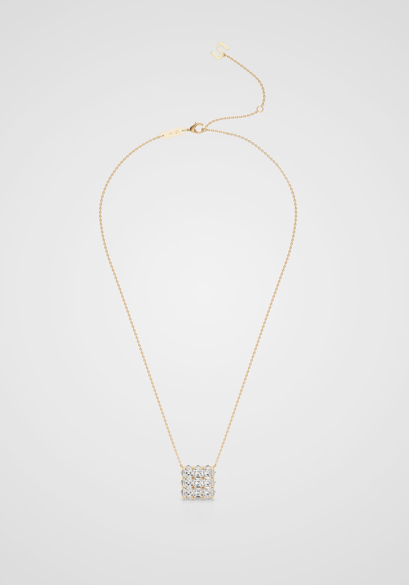 Armor Delphi, 18K Yellow Gold + Pavé Diamond Necklace