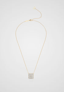 Armor Delphi, 18K Yellow Gold + Pavé Diamond Necklace
