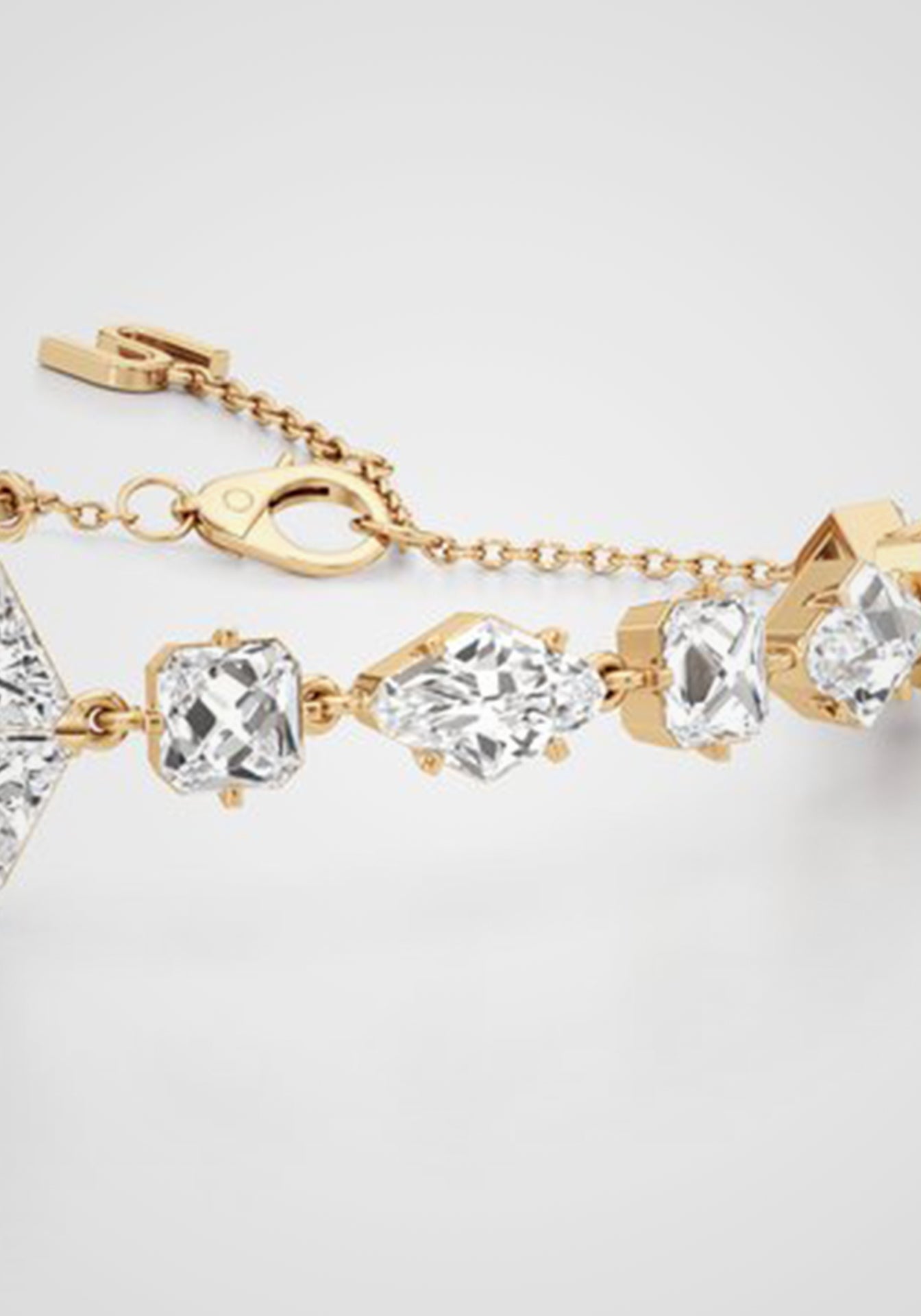 Armor, 18K Yellow Gold + Long Diamond Bracelet