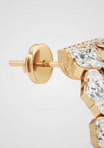 Armor, 18K Yellow Gold + Multi-Diamond Half Hoops