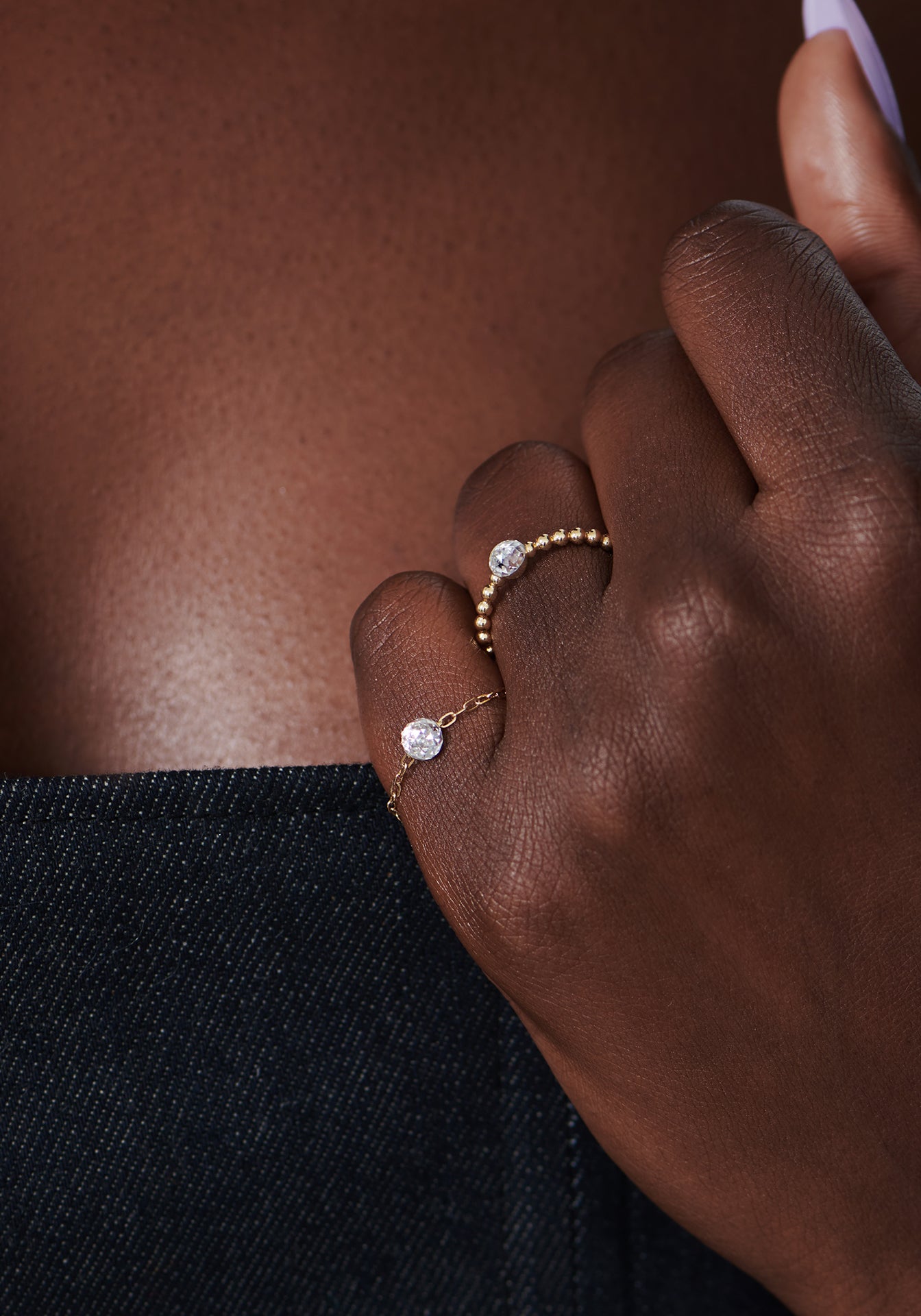 Bubble, 18K Yellow Gold + Diamond Ring