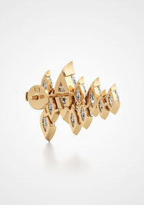 Flame Royale Spark, 18K Yellow Gold + Diamond Earrings