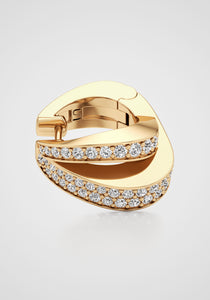 Infinite, 18K Yellow Gold + Pavé Diamond Single Cuff Earring
