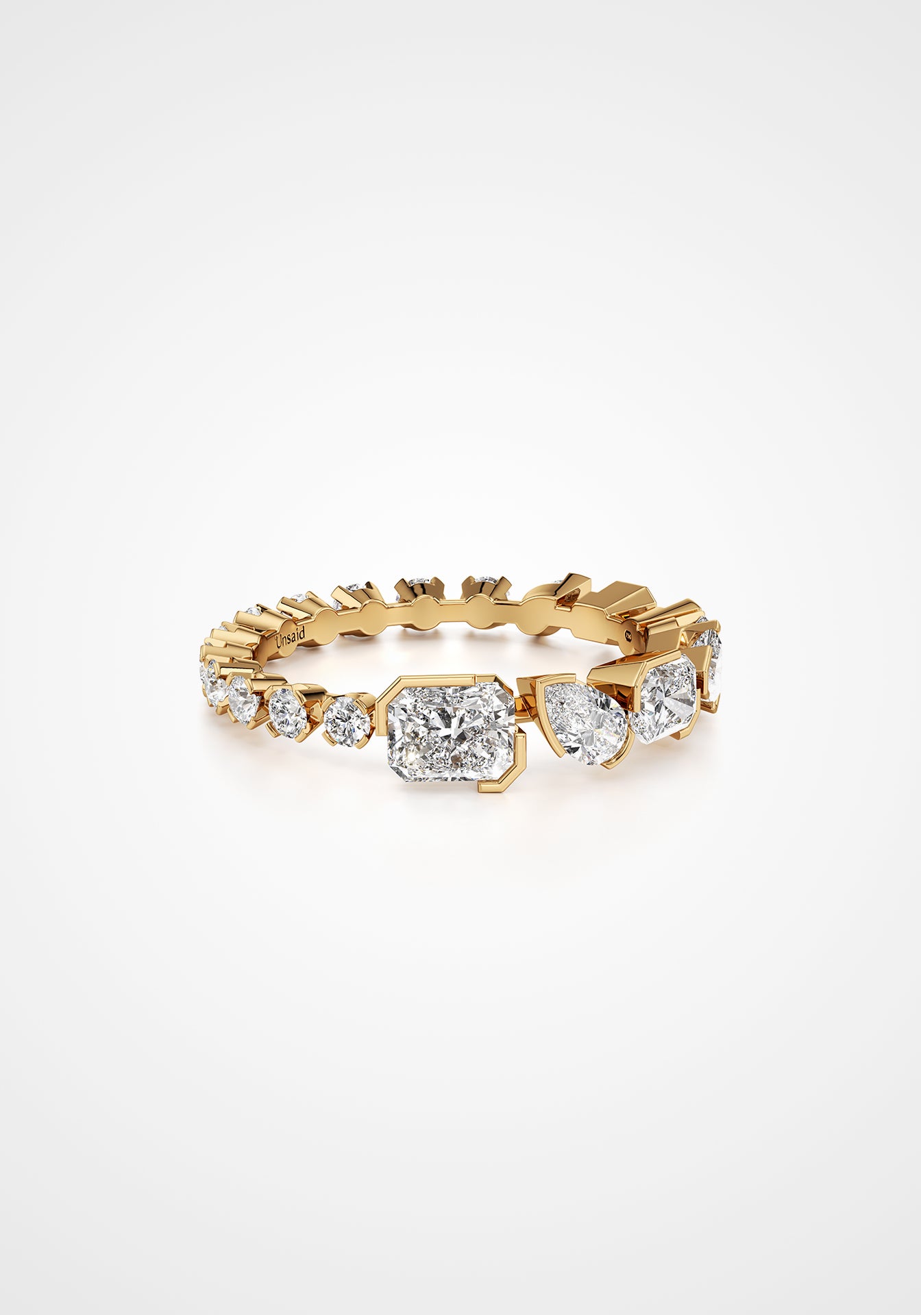 Meta, 18K Yellow Gold + Diamond Eternity Ring