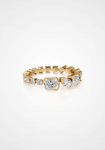 Meta, 18K Yellow Gold + Diamond Eternity Ring