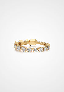 Meta, 18K Yellow Gold + Diamond Eternity Ring