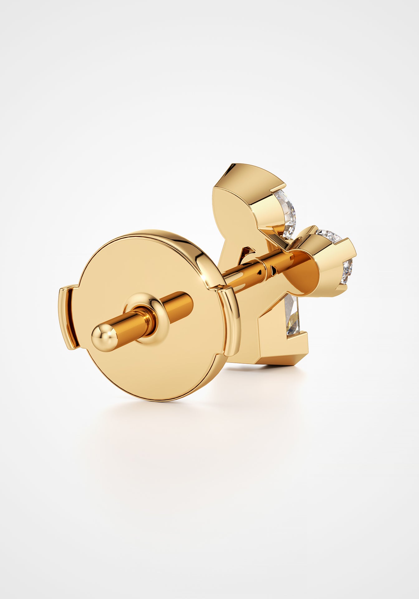 Meta, 18K Yellow Gold + Diamond Cluster Studs