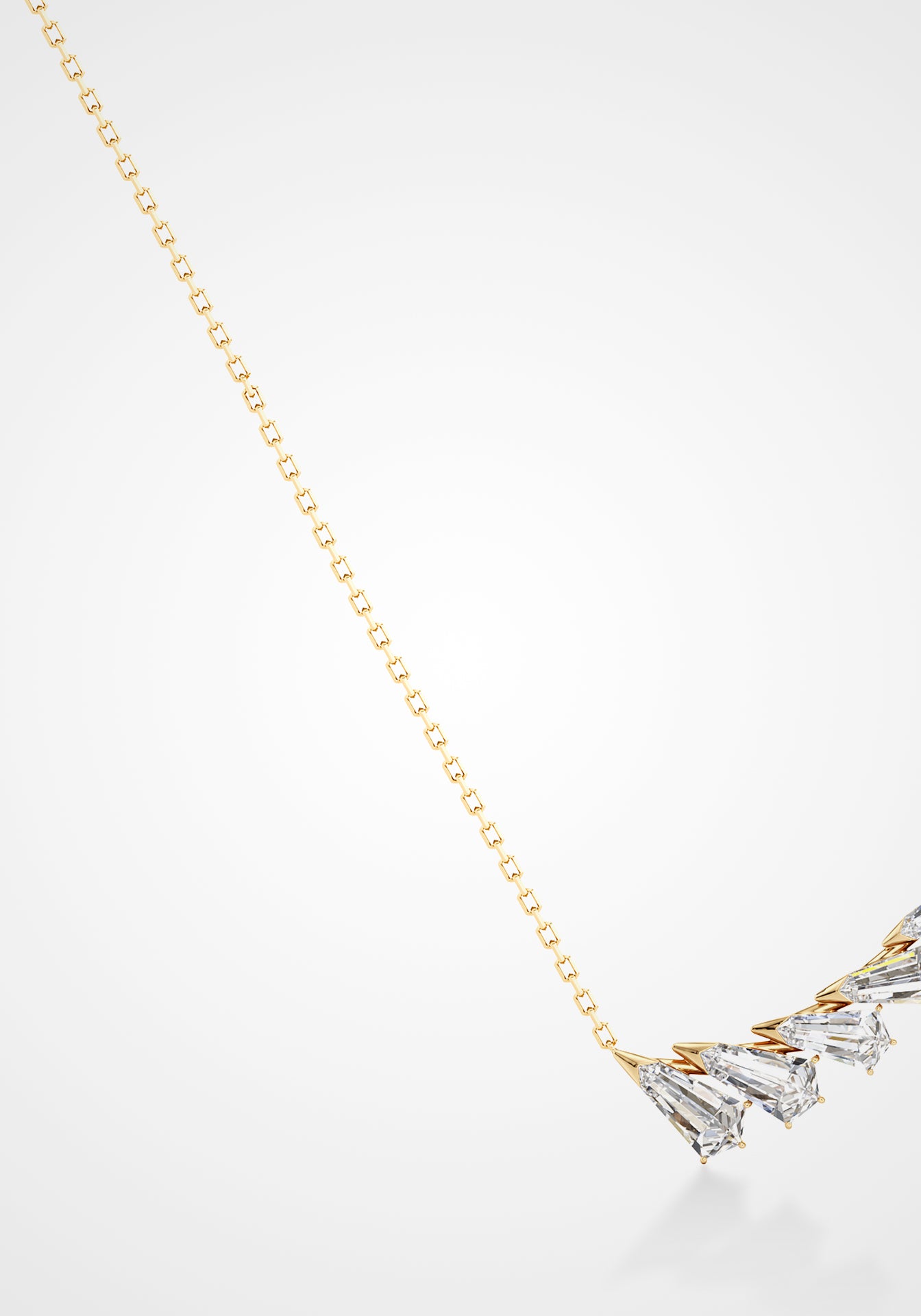 Phoenix Wing, 18K Yellow Gold + Diamond Pendant
