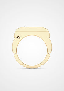 Secret Lock, 18K Yellow Gold + Diamond Ring