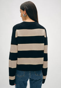 Cashmere Striped Crewneck