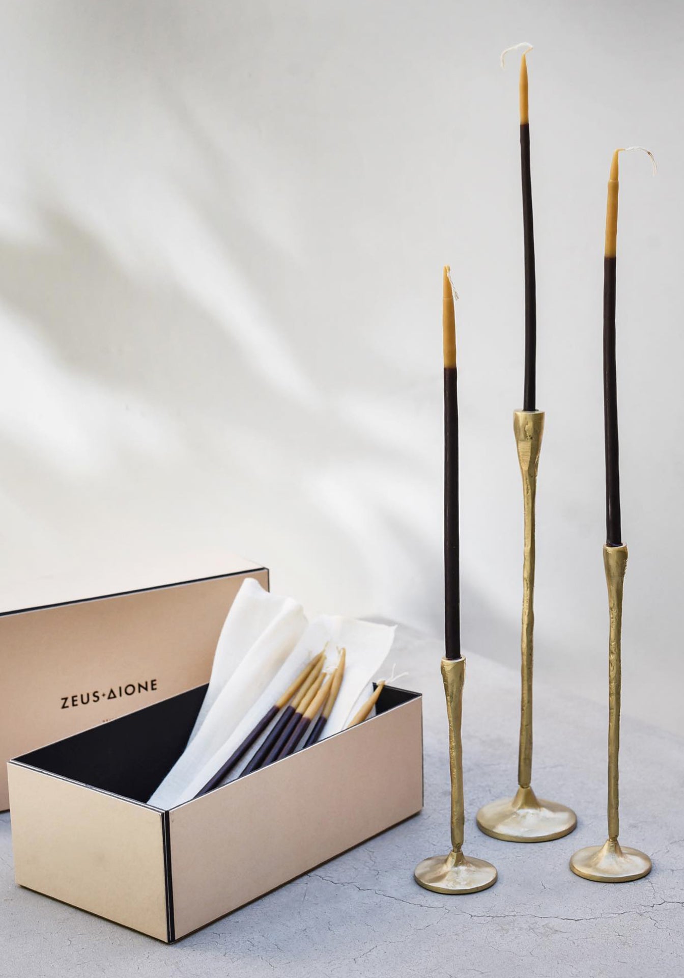 Hestia Two-Toned Beeswax Candles