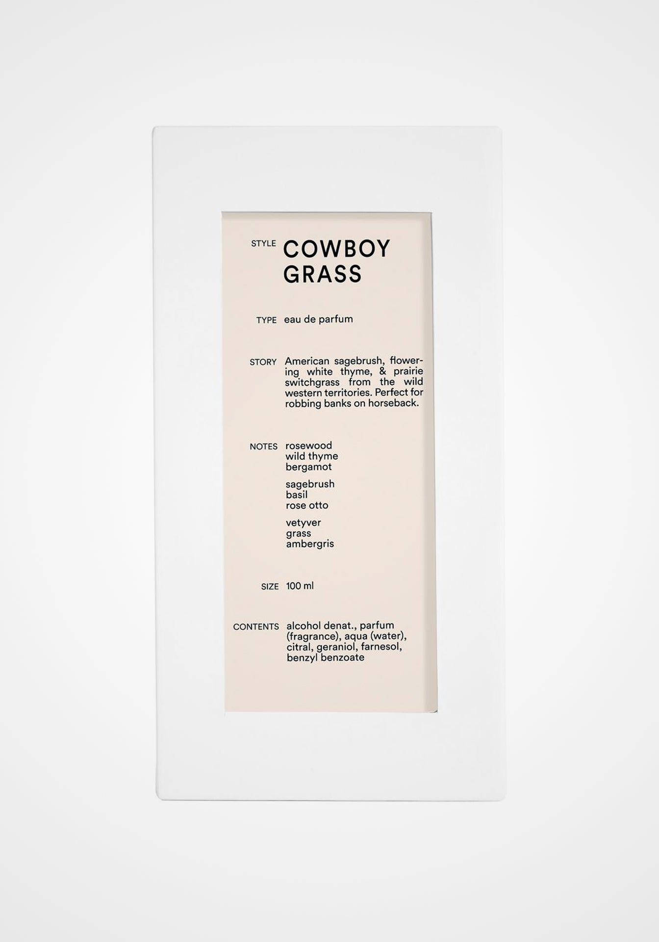 Cowboy Grass Eau De Parfum, 100ml