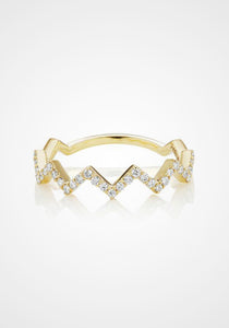 Wonder Women, 18K Yellow Gold + Diamond Ring