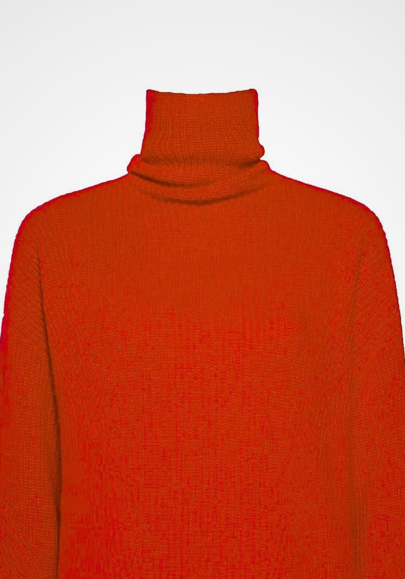 Airy Cashmere Silk Ribbed Turtleneck