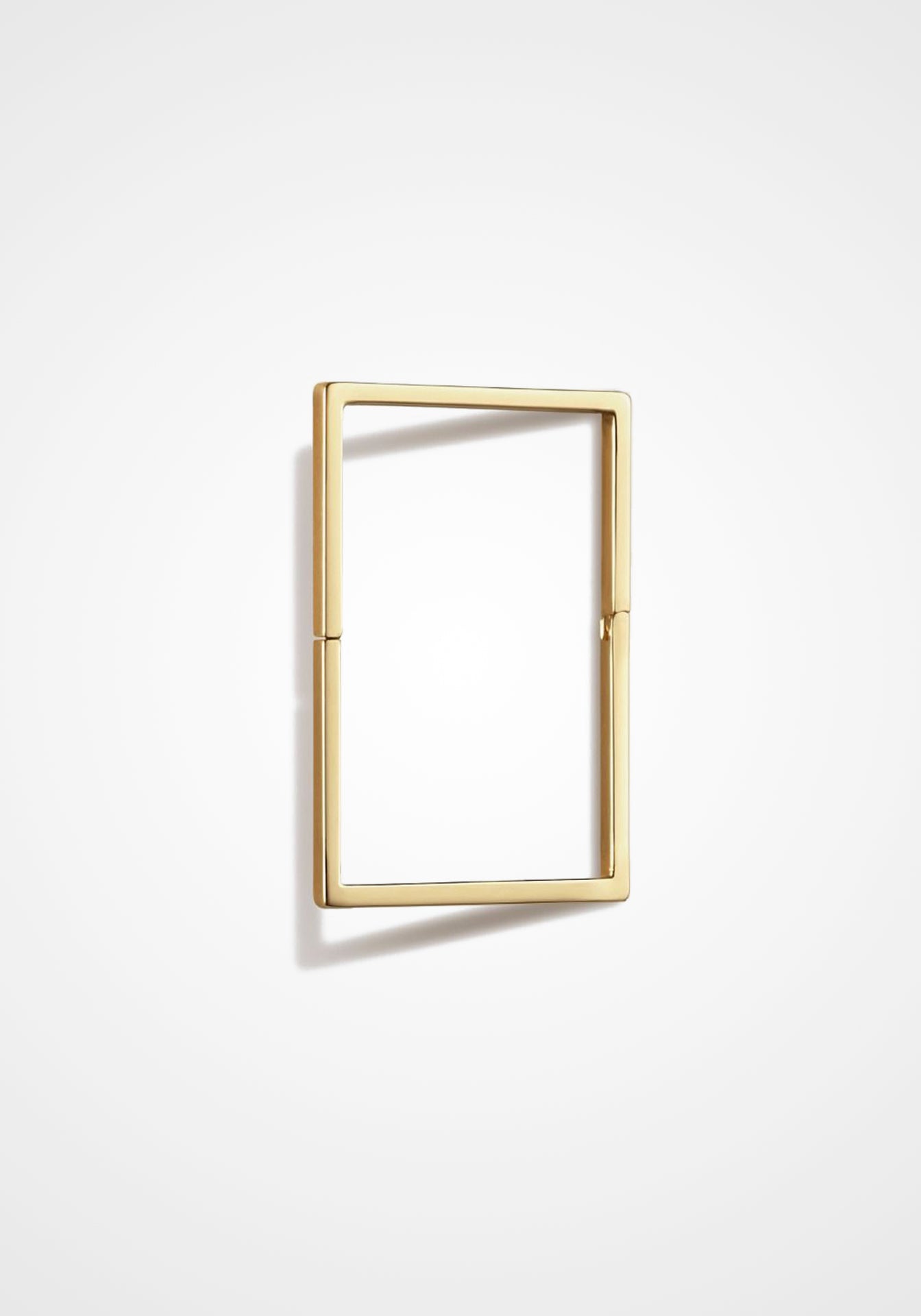 Square Form 20, 18K Yellow Gold Earring